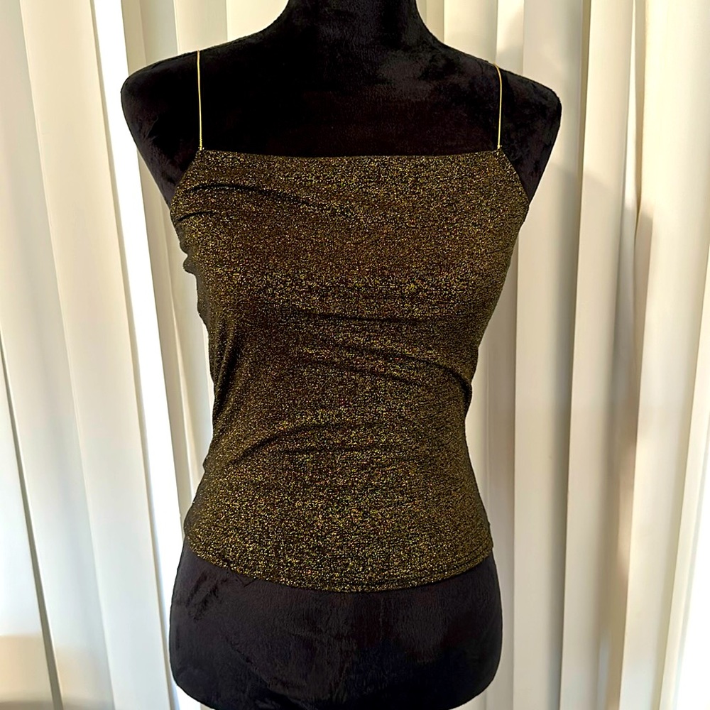 Gold shimmering top